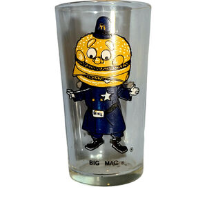 Vintage 1970s McDonald's Officer Big Mac Collectible Glass